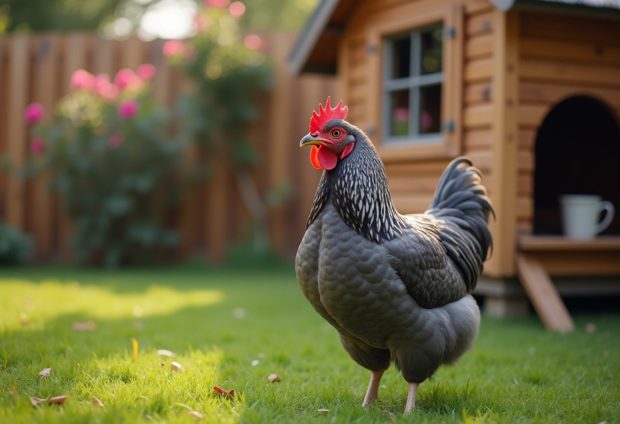 poule gris cendré